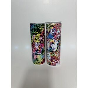 SET OF 2 Lisa Frank travel mug, drinkware Insulated 20z Tumbler with Lid